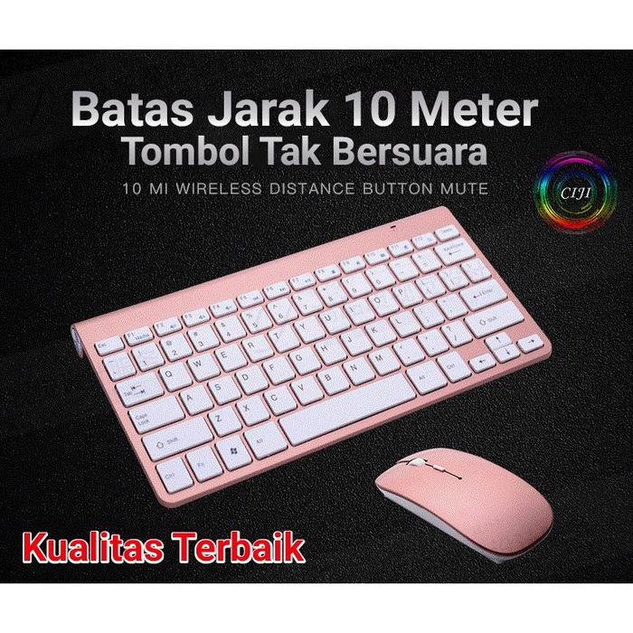 CIJI  Paket Keyboard Wireless + Mouse Wireless Silent CJCA-KM