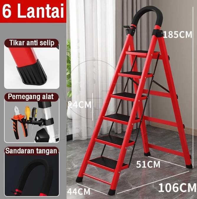  Reaim Tangga Besi Lipat 6 Layer 185 cm