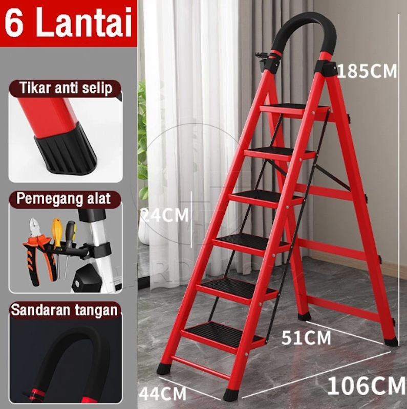 Reaim Tangga Besi Lipat 6 Layer 185 cm 2