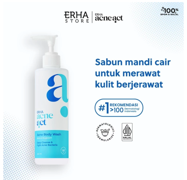 ERHA Clinic Indonesia ERHA Acneact Acne Body Wash