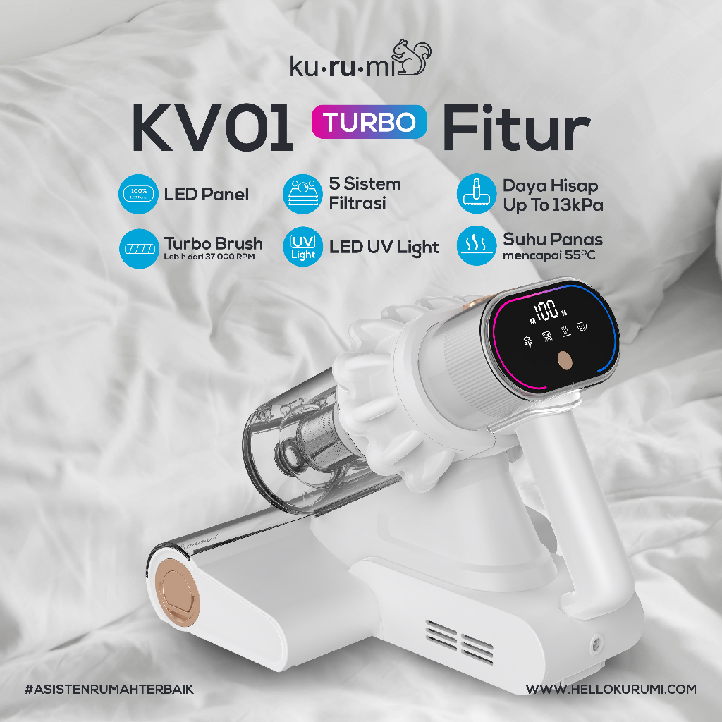 Kurumi Kurumi Anti Dust Mites UV Vacuum Cleaner KV 01 Turbo