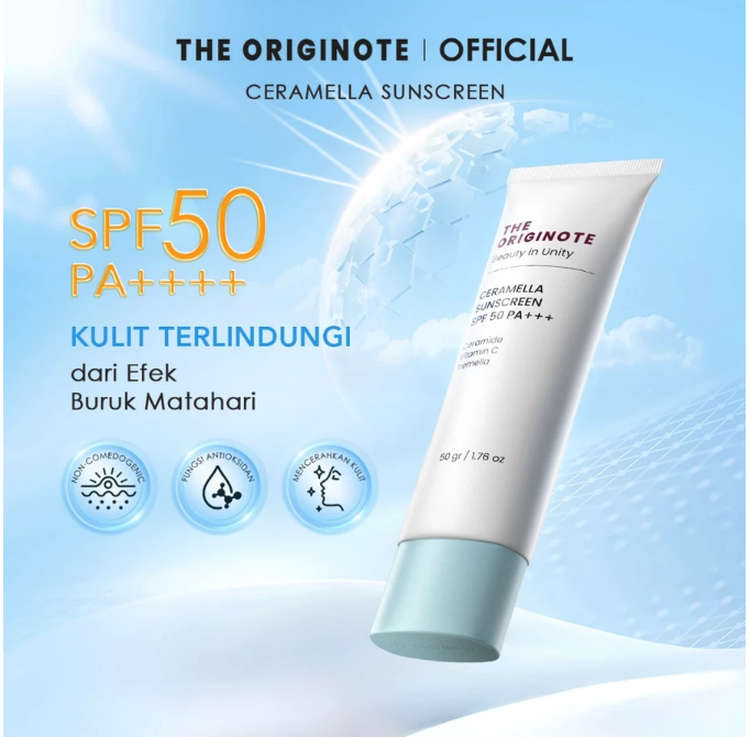 Nayue Kosmetik Indonesia The Originote Ceramella Sunscreen SPF 50 PA+++