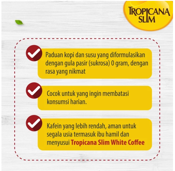 Nutrifood Tropicana Slim Cafe Latte Box (10 sachet x 14 gram)