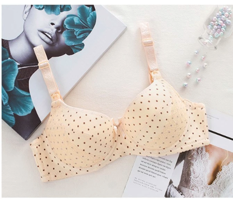 Eve Maternity Full Cup Wired Polkadot Nursing Bra 4