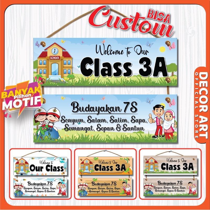 Decor Art Dekorasi 2 Susun Hiasan Pintu Kelas