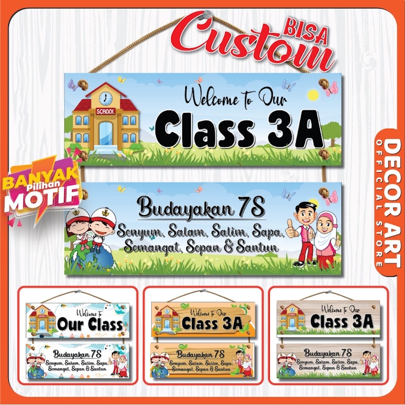 Dekorasi 2 Susun Hiasan Pintu Kelas 4