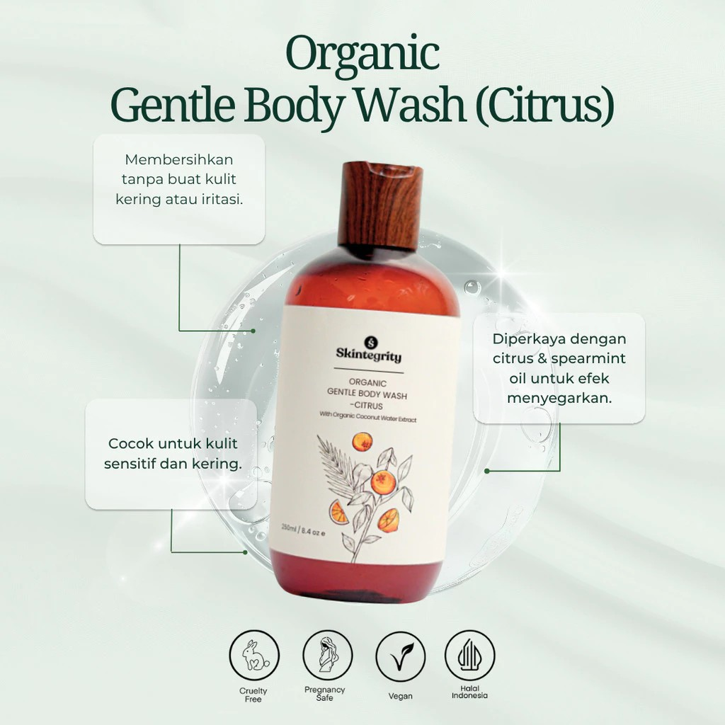 Amore Natura Persada Skintegrity Organic Gentle Body Wash Citrus 