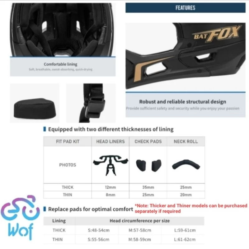  BATFOX Full Face Helmet LA015-108
