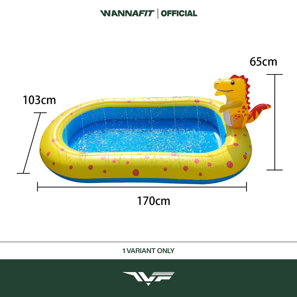  Wannafit Kolam Renang Air Mancur Dinosaurus