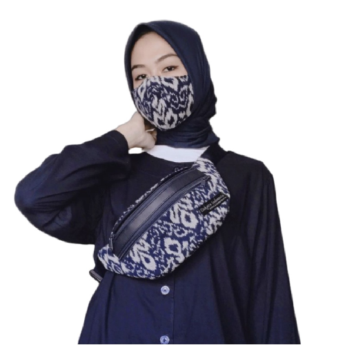 Dakara Indonesia Waist Bag + Masker Tenun Ikat 