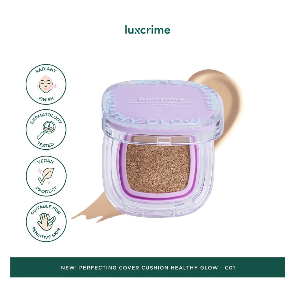 Luxury Cantika Indonesia Luxcrime Perfecting Cover Cushion Healthy Glow C01