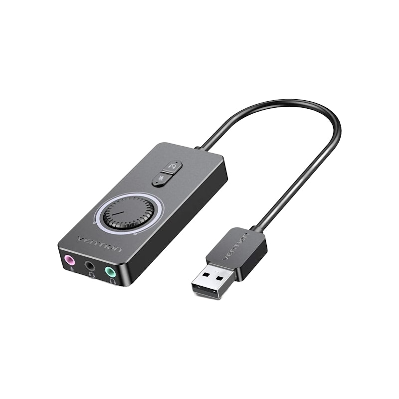 Vention Sound Card USB 2.0 with Microphone Input and Volume Control