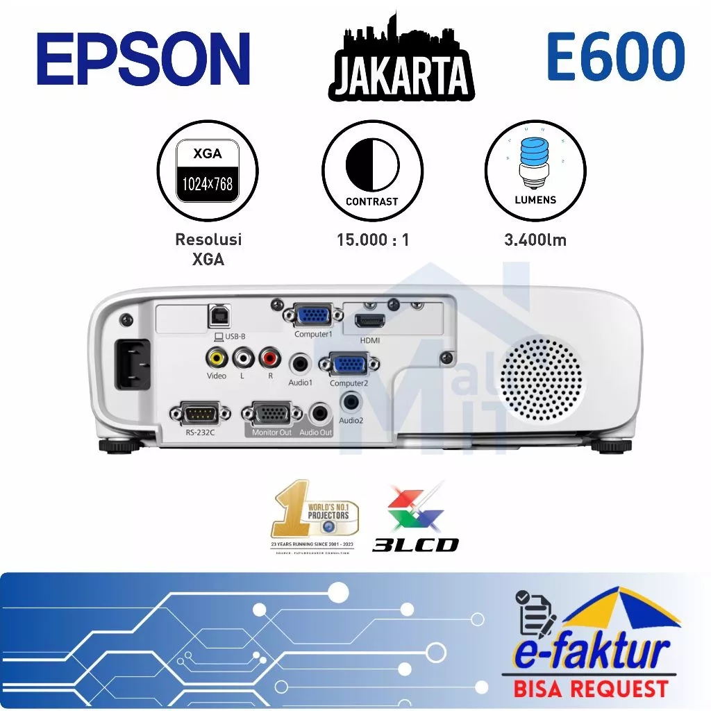 Epson Epson XGA 3LCD TKDN Certified Projector EB-E600