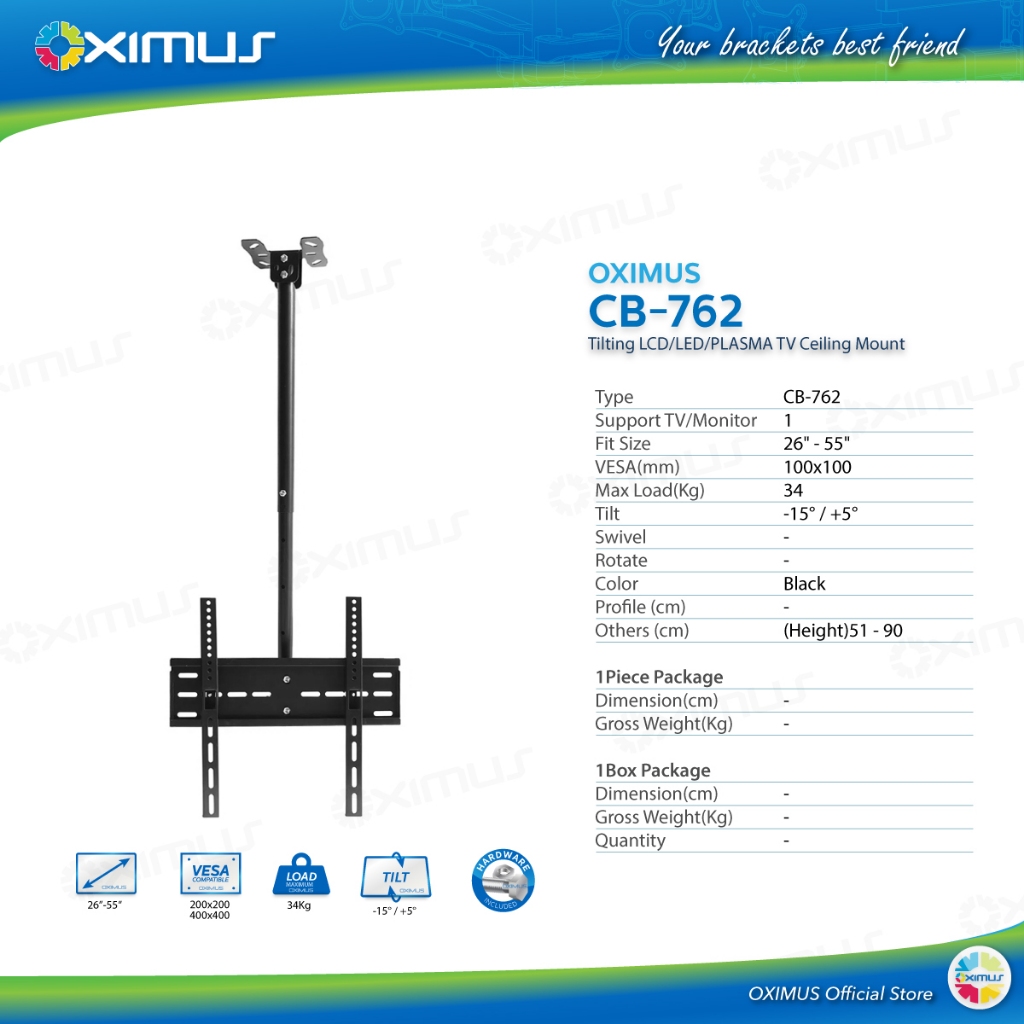 Oximus Bracket TV Ceiling CB762