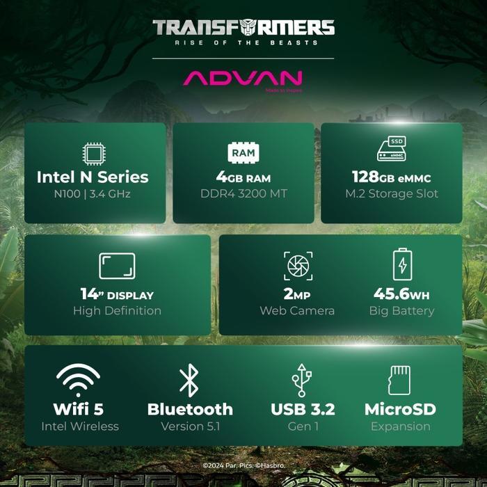 Advan T-Book x Transformers 3 5