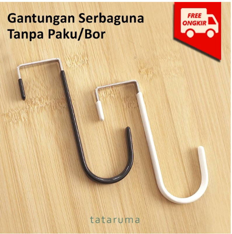 Rami Gantungan Besi Single Serbaguna Tanpa Paku/Bor