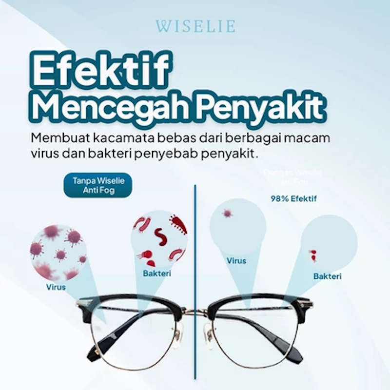 Wiselie Anti Fog Cleansing Spray for Glasses 4