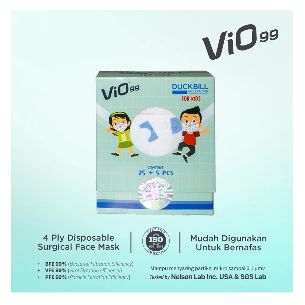 Beauty Kasatama Indonesia Vio® 99 Duckbill For Kids 30 pcs