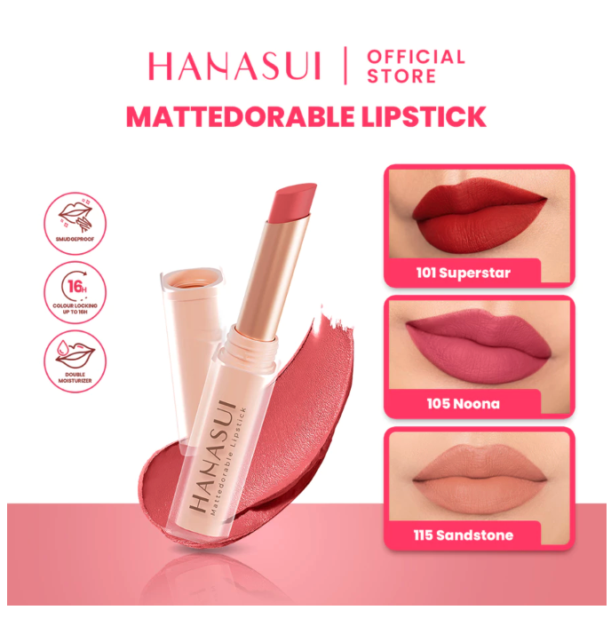 Eka Jaya Internasional Hanasui Mattedorable Lipstick 113 Tropical