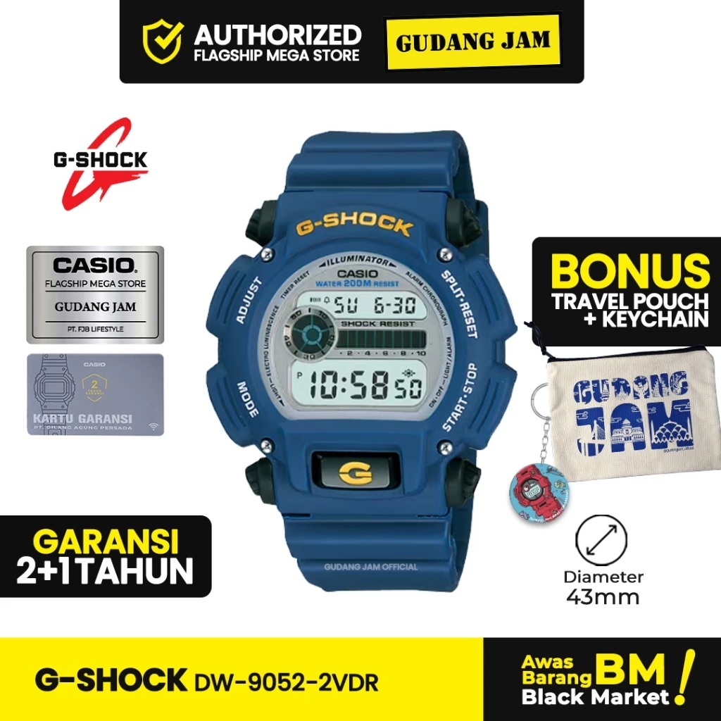 CASIO CASIO G-SHOCK Digital Dial Blue Resin Band DW-9052-2VDR