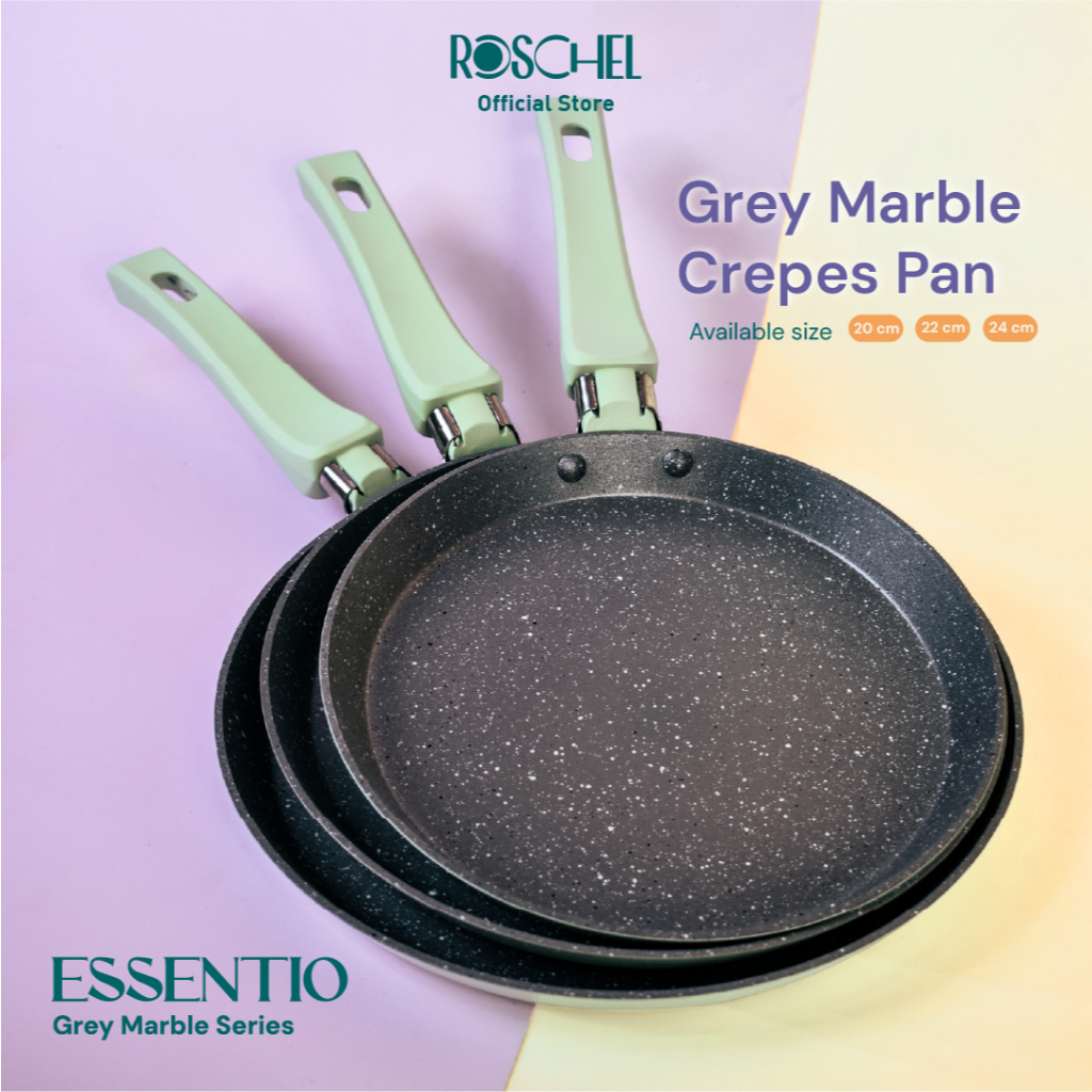 Roschel  Roschel Essentio Grey Marble Series Crepes Pan