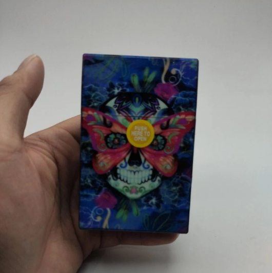  Kotak Rokok Akrilik Motif Skull