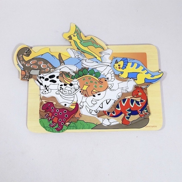 Omachatoys  Puzzle Varian Safari Mainan Edukasi Kayu