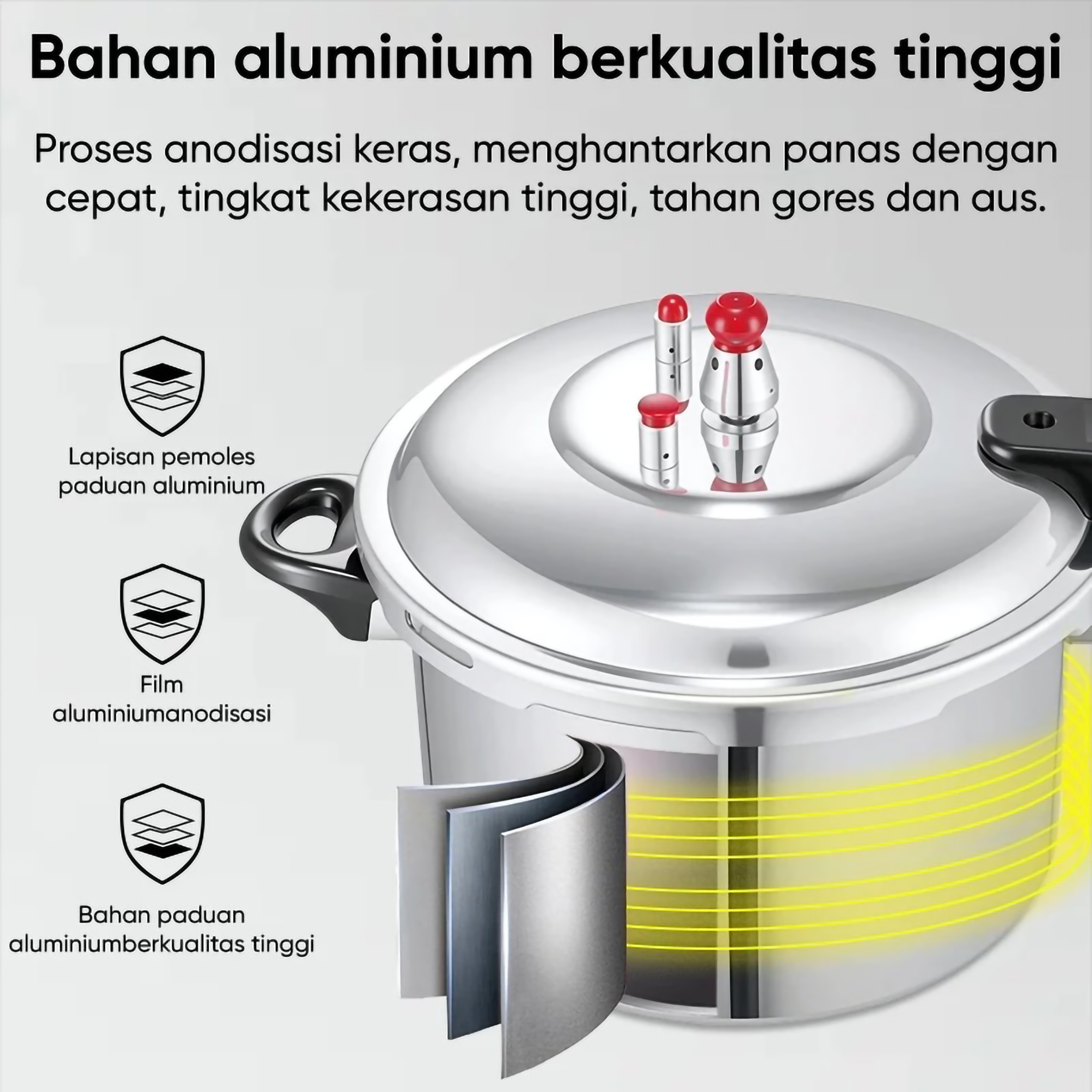 Uphome Uphome Panci Presto Alumunium 4 liter