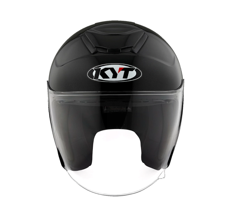 KYT Kyoto R Solid Black Glossy 2