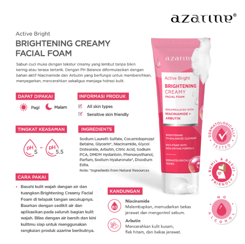 Active Bright Brightening Creamy Facial Foam 3