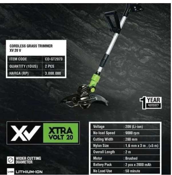 Altama Surya Anugerah Tekiro Cordless Grass Trimmer XV 20V