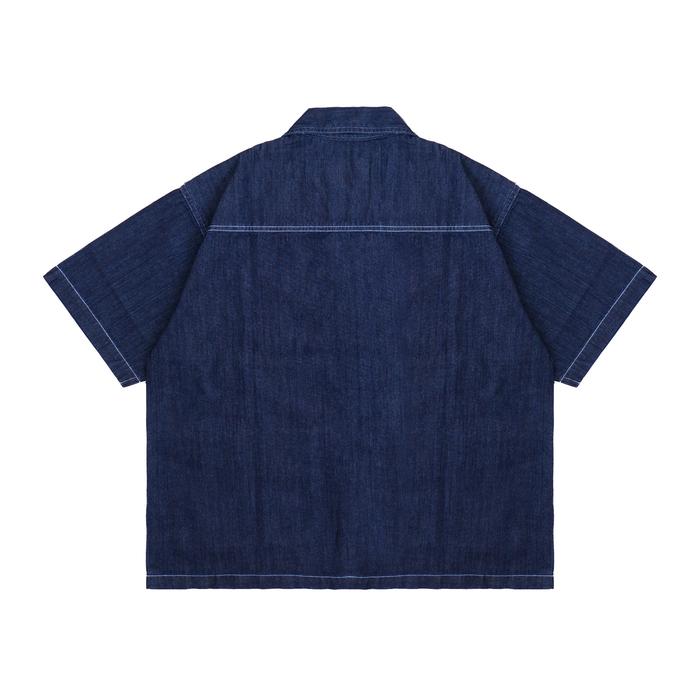 Moxie Inconspiracy Moxie Clark Boxy Shirt Oversize Denim Dark Blue