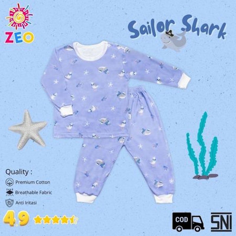 Zeo Baby Kids Piyama Lengan Panjang 5