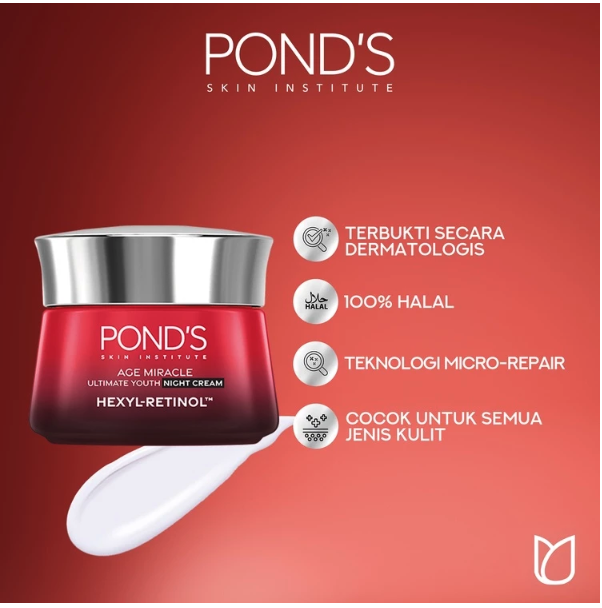 Unilever Indonesia Pond’s Age Miracle Ultimate Youth Night Cream Hexyl-Retinol™