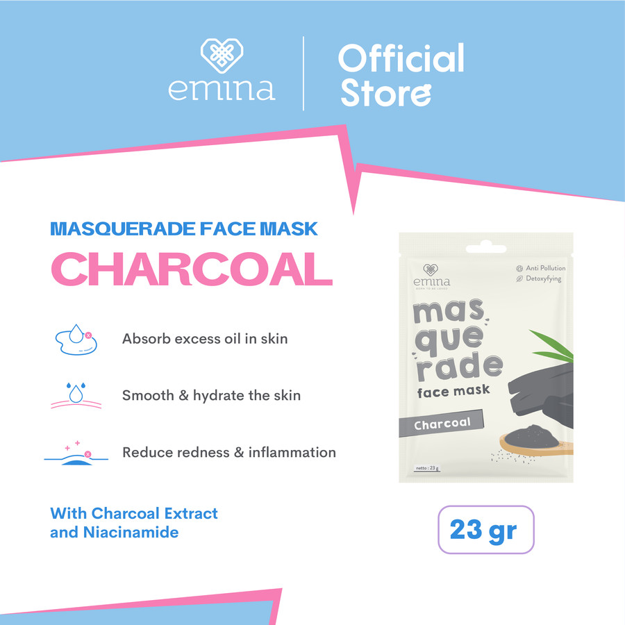 Paragon Technology and Innovation Emina Masquerade Face Mask Charcoal