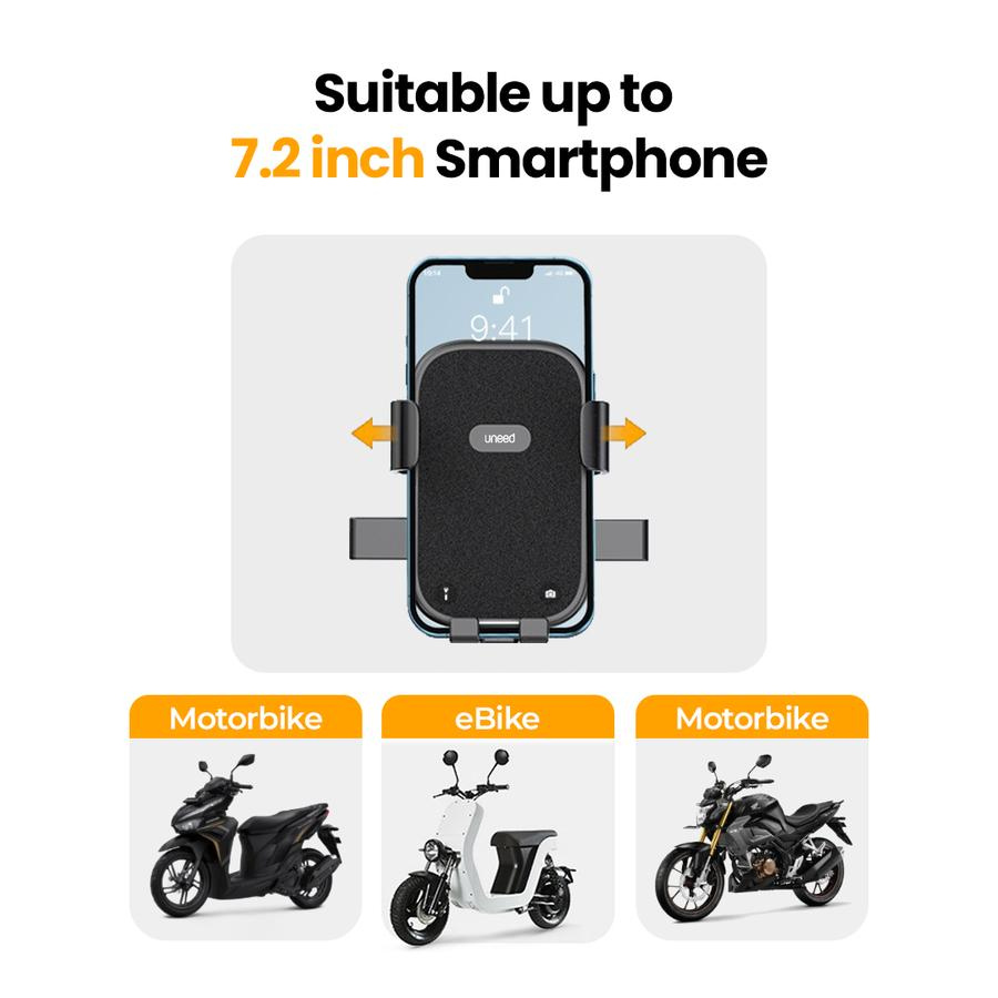 Cistech Alpha Indonesia Uneed Motorcycle Phone Holder Stand HP UPH601