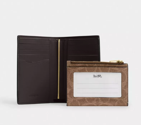Coach 2 In 1 Wallet In Blocked Signature Canvas CBK54