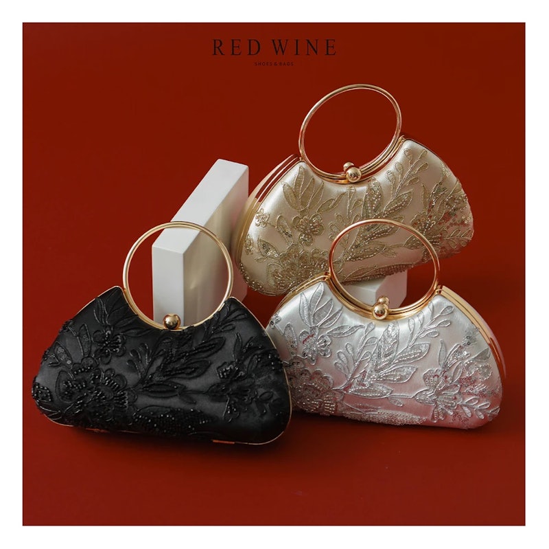 Red Wine Brigitt Clutch Pesta Wanita 5