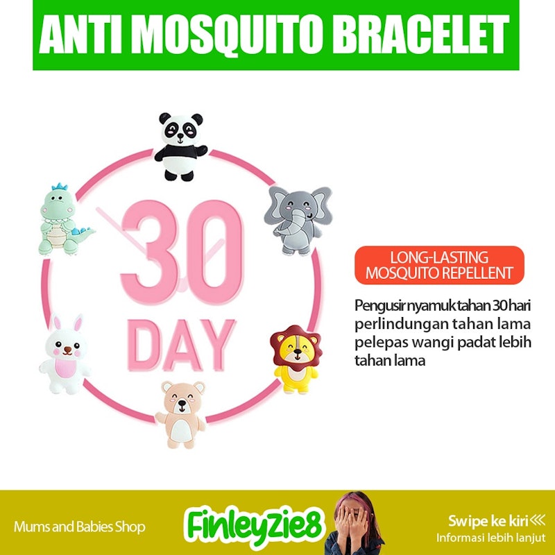 Gelang Anak Anti Nyamuk Cartoon Animal 3