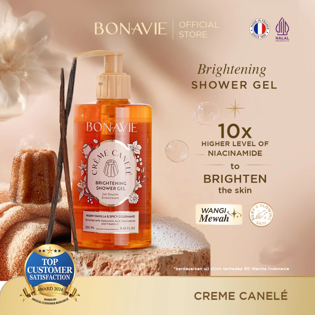 Natura Deca Kosmetika BONAVIE Brightening Shower Gel Crème Canele
