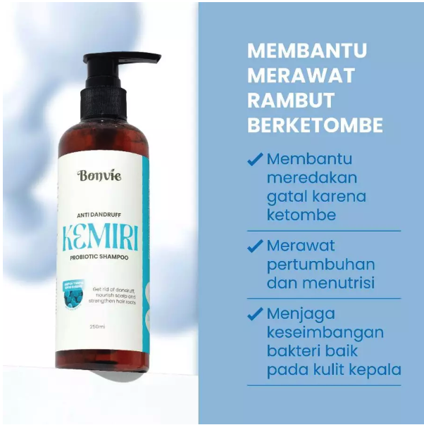 Kreasi Semangat Muda Bonvie Anti Dandruff Kemiri Probiotic Shampoo 