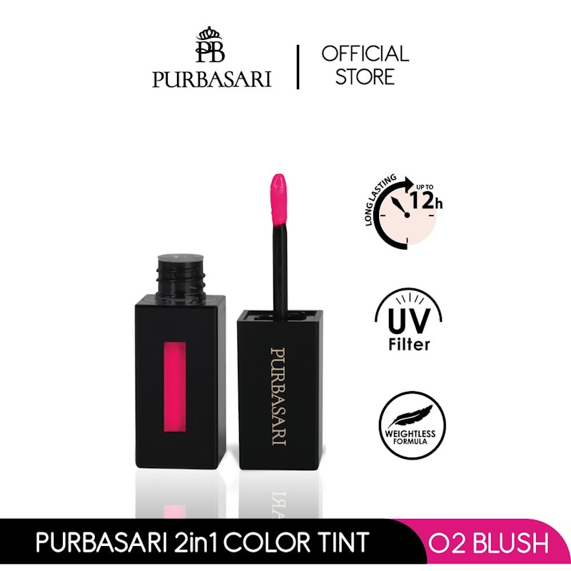 Purbasari 2in1 Color Tint Cheek & Lip Tint - 01 Scarlet 2