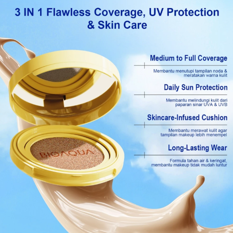 BIOAQUA Niacinamide Wear Pretty BB Cushion With SPF Natural 3