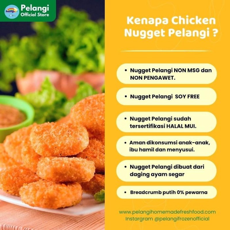 Pelangi Chicken Nugget Milky Original 4