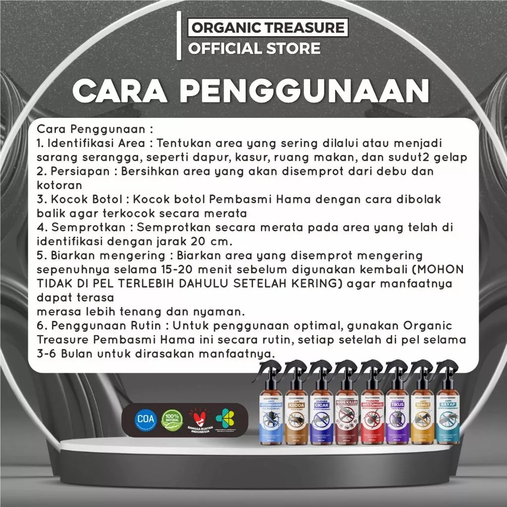  ORGANIC TREASURE Pembasmi Tikus Spray