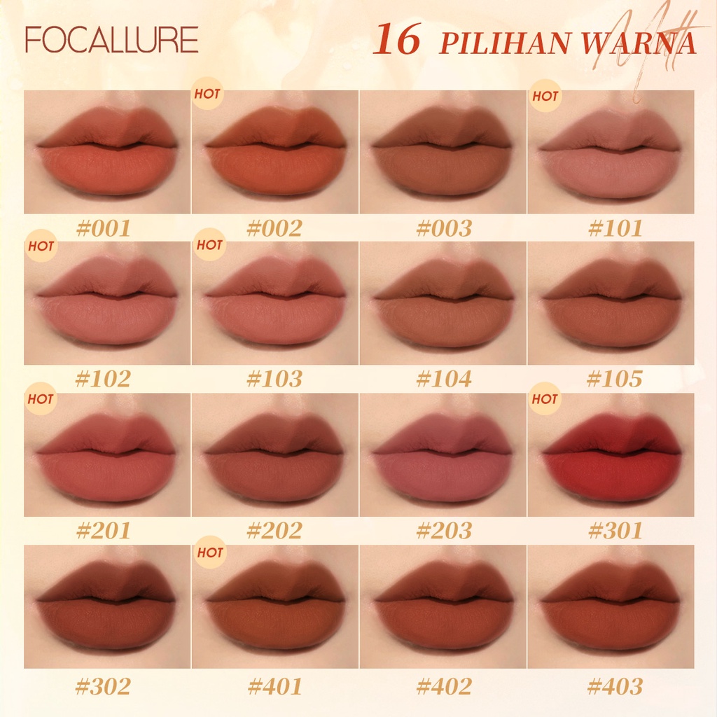 FCL Internasional Indonesia FOCALLURE Flower Show Matte Lipstick #203 Pinky Rose