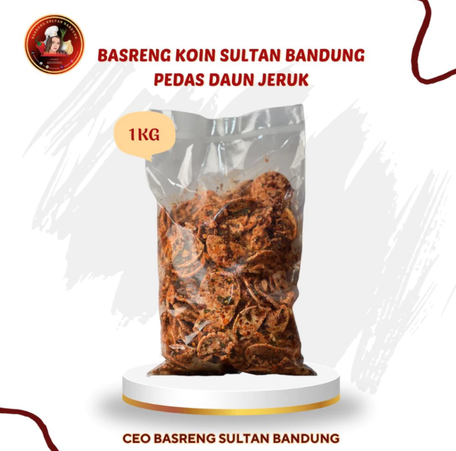 Basreng Sultan Basreng Koin Pedas Daun Jeruk