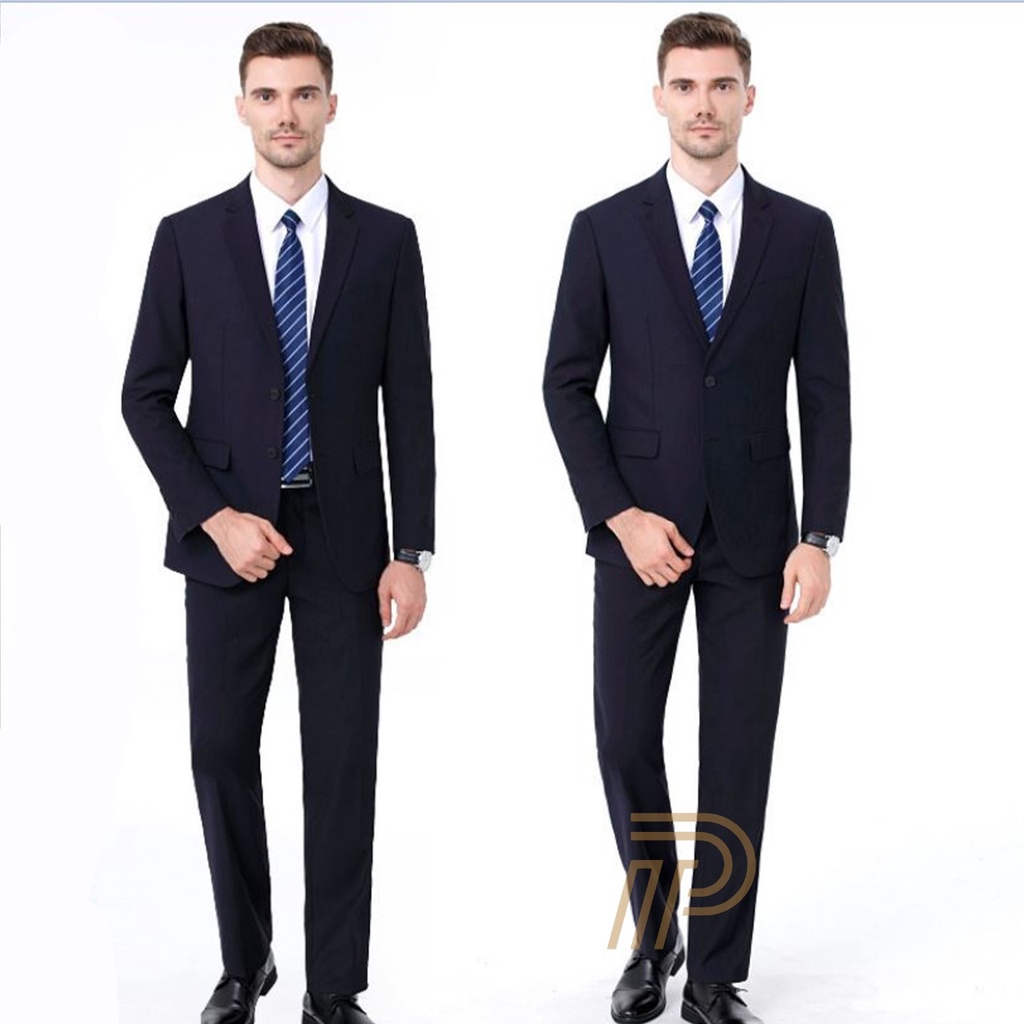 Jas Blazer Vali Pria Formal Kancing Dua Slim Fit