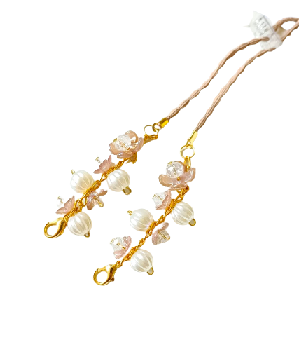 Nadeldza Strap Masker Hijab 2-in-1 - Aesthetic LiLy Gold Glam Series