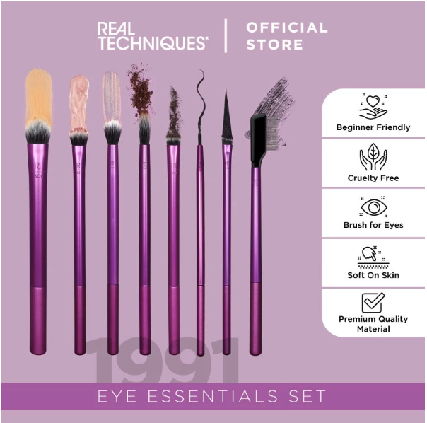 Real Techniques Real Techniques Everyday Essential Eye Makeup Brush Set 1991